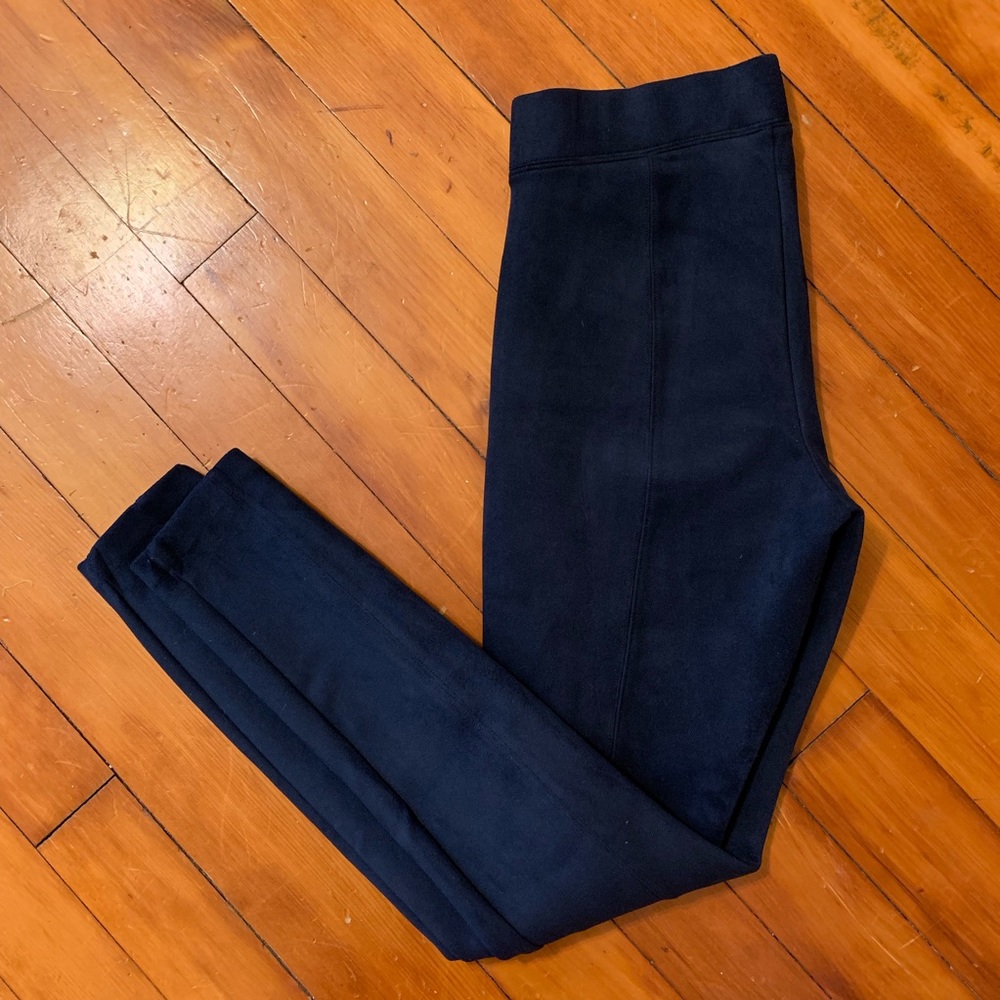 Navy Velour Leggings